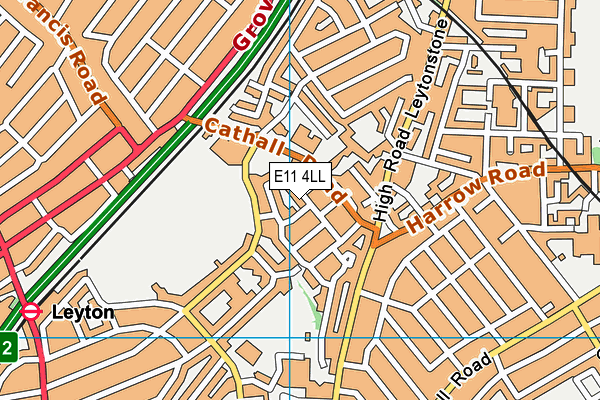 E11 4LL map - OS VectorMap District (Ordnance Survey)