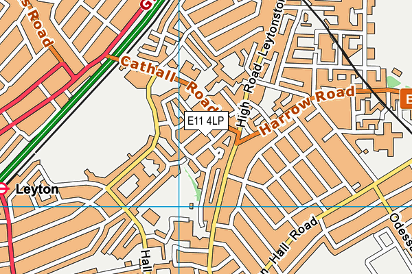 E11 4LP map - OS VectorMap District (Ordnance Survey)