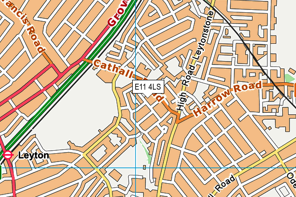 E11 4LS map - OS VectorMap District (Ordnance Survey)