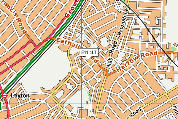 E11 4LT map - OS VectorMap District (Ordnance Survey)