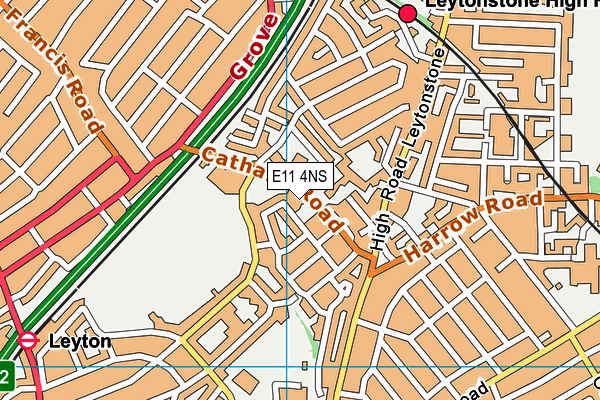 E11 4NS map - OS VectorMap District (Ordnance Survey)