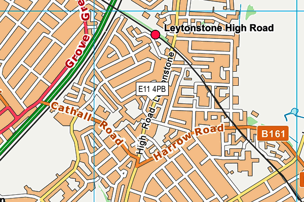 E11 4PB map - OS VectorMap District (Ordnance Survey)