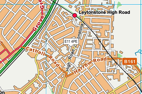 E11 4PE map - OS VectorMap District (Ordnance Survey)