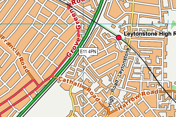 E11 4PN map - OS VectorMap District (Ordnance Survey)