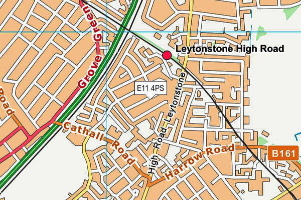 E11 4PS map - OS VectorMap District (Ordnance Survey)