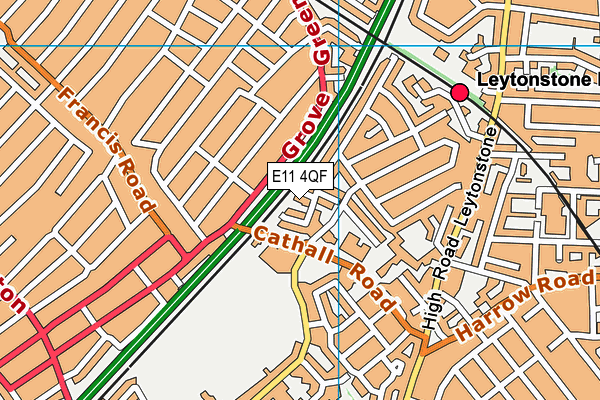 E11 4QF map - OS VectorMap District (Ordnance Survey)