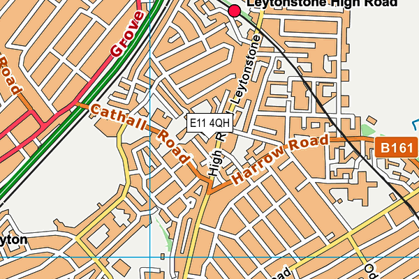 E11 4QH map - OS VectorMap District (Ordnance Survey)