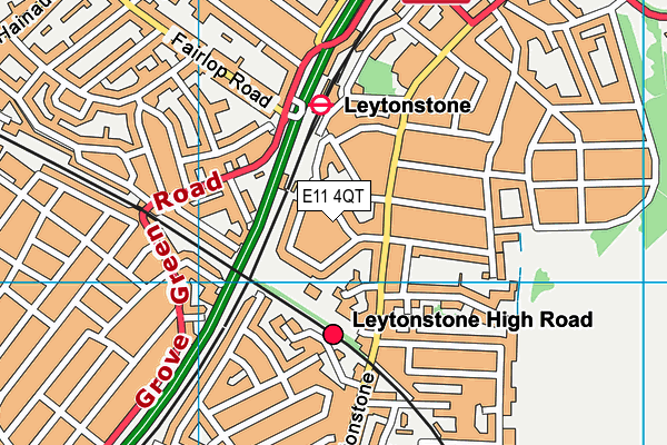 E11 4QT map - OS VectorMap District (Ordnance Survey)