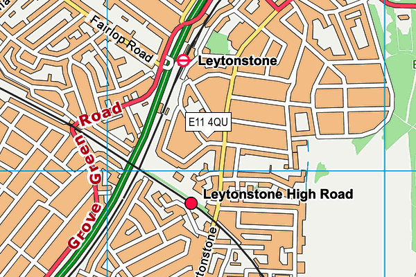 E11 4QU map - OS VectorMap District (Ordnance Survey)
