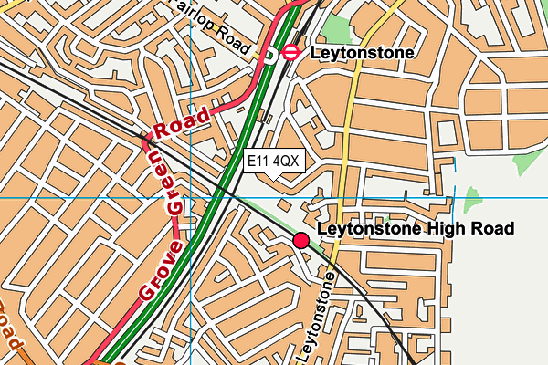 E11 4QX map - OS VectorMap District (Ordnance Survey)