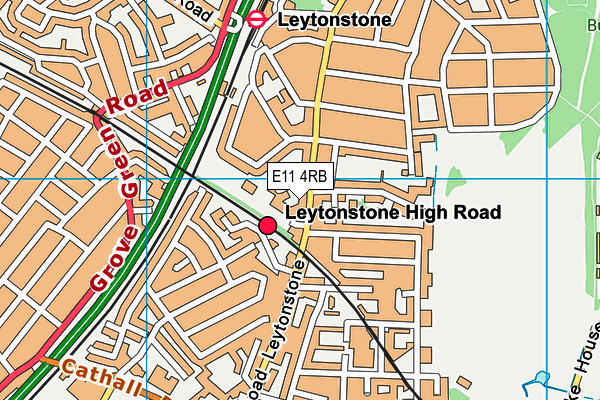 E11 4RB map - OS VectorMap District (Ordnance Survey)