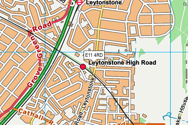 E11 4RD map - OS VectorMap District (Ordnance Survey)