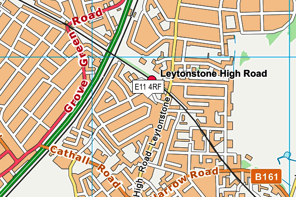 E11 4RF map - OS VectorMap District (Ordnance Survey)