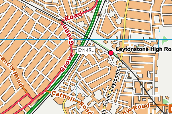 E11 4RL map - OS VectorMap District (Ordnance Survey)