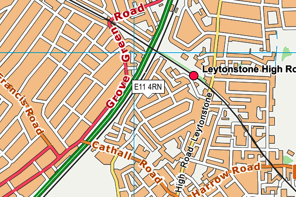 E11 4RN map - OS VectorMap District (Ordnance Survey)