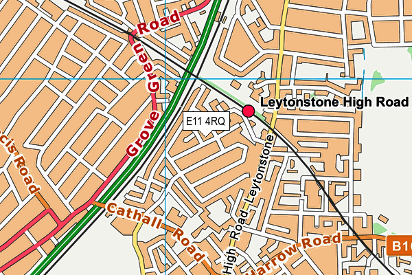 E11 4RQ map - OS VectorMap District (Ordnance Survey)