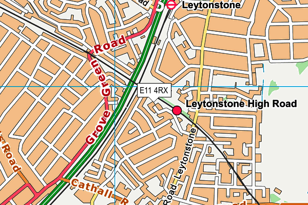 E11 4RX map - OS VectorMap District (Ordnance Survey)