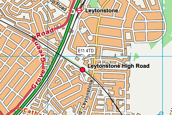 E11 4TD map - OS VectorMap District (Ordnance Survey)