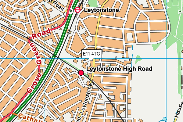 E11 4TG map - OS VectorMap District (Ordnance Survey)