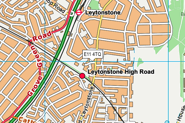 E11 4TQ map - OS VectorMap District (Ordnance Survey)