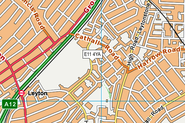 E11 4YA map - OS VectorMap District (Ordnance Survey)