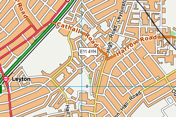 E11 4YH map - OS VectorMap District (Ordnance Survey)