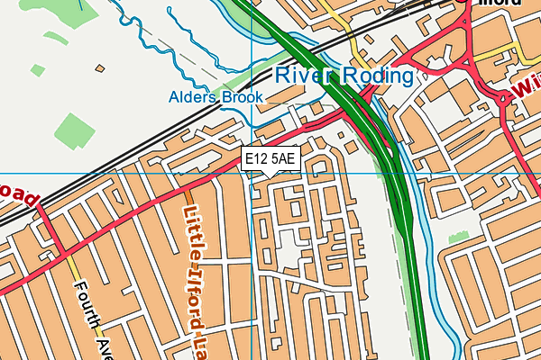 E12 5AE map - OS VectorMap District (Ordnance Survey)