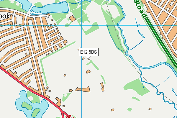 E12 5DS map - OS VectorMap District (Ordnance Survey)