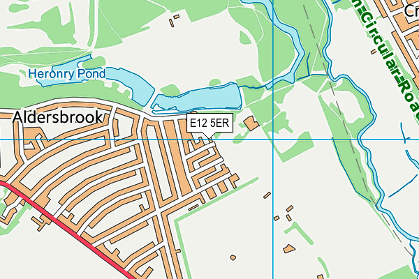 E12 5ER map - OS VectorMap District (Ordnance Survey)