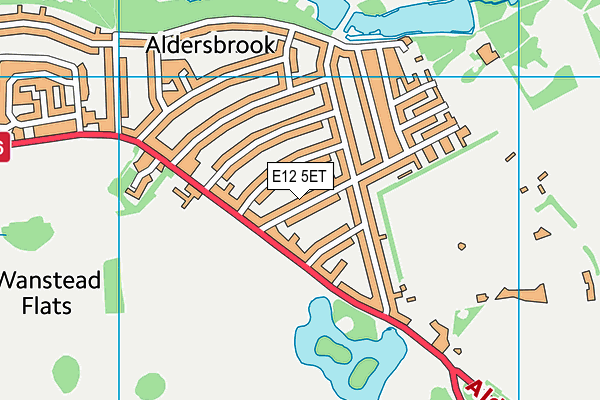 E12 5ET map - OS VectorMap District (Ordnance Survey)