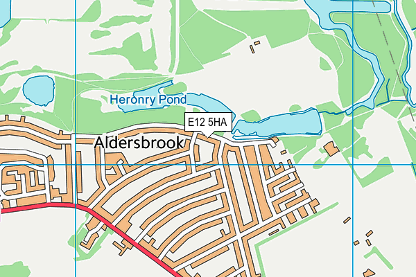 E12 5HA map - OS VectorMap District (Ordnance Survey)