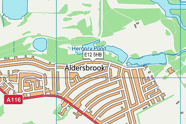 E12 5HB map - OS VectorMap District (Ordnance Survey)