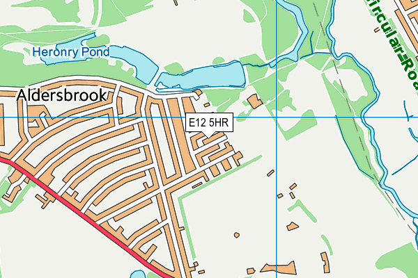 E12 5HR map - OS VectorMap District (Ordnance Survey)