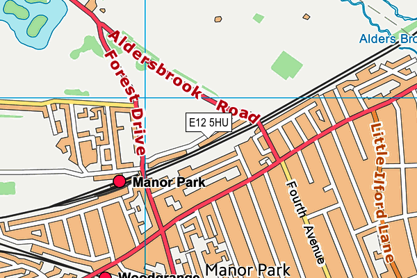 E12 5HU map - OS VectorMap District (Ordnance Survey)