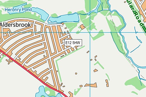 E12 5HW map - OS VectorMap District (Ordnance Survey)