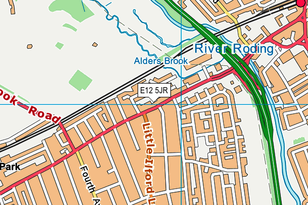 E12 5JR map - OS VectorMap District (Ordnance Survey)