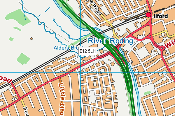 E12 5LH map - OS VectorMap District (Ordnance Survey)
