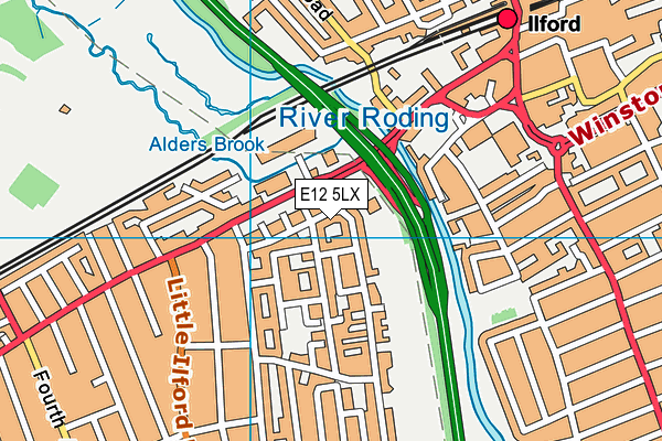 E12 5LX map - OS VectorMap District (Ordnance Survey)