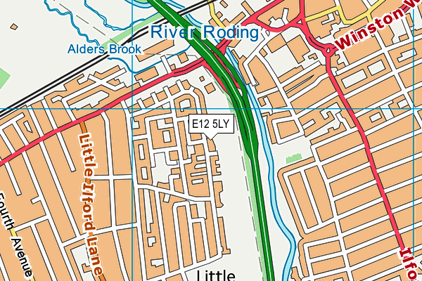 E12 5LY map - OS VectorMap District (Ordnance Survey)