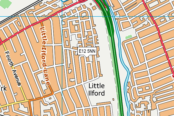 Jack Cornwell Community Centre map (E12 5NN) - OS VectorMap District (Ordnance Survey)