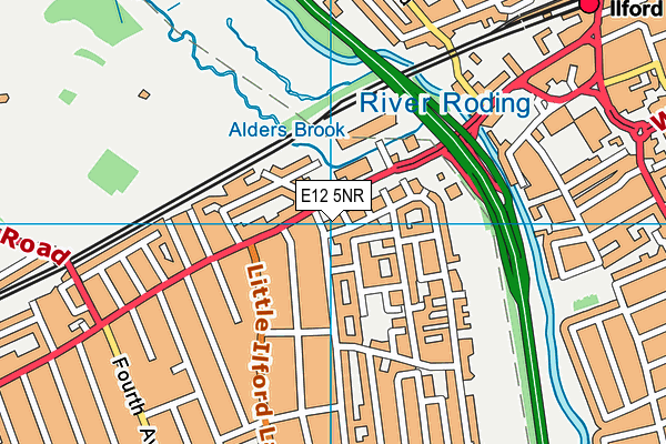 E12 5NR map - OS VectorMap District (Ordnance Survey)