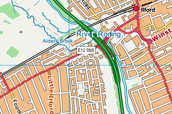 E12 5NS map - OS VectorMap District (Ordnance Survey)