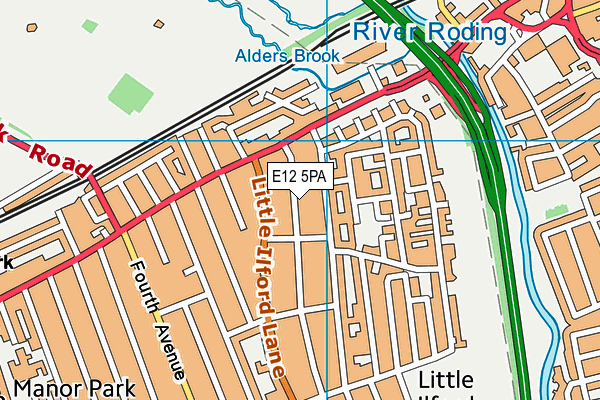 E12 5PA map - OS VectorMap District (Ordnance Survey)