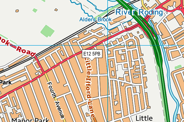 Sheringham Nursery School & Children's Centre map (E12 5PB) - OS VectorMap District (Ordnance Survey)