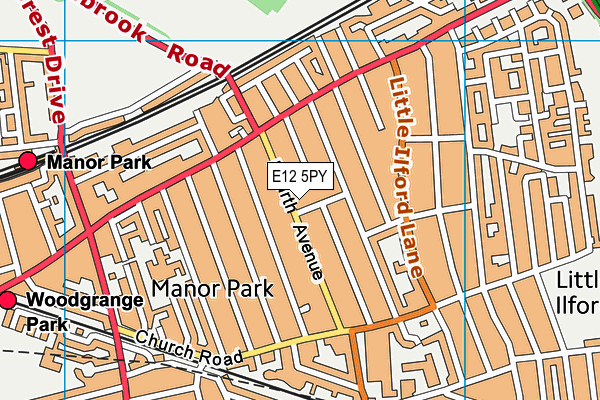 Sir John Heron Primary School map (E12 5PY) - OS VectorMap District (Ordnance Survey)