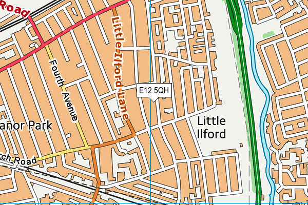 E12 5QH map - OS VectorMap District (Ordnance Survey)