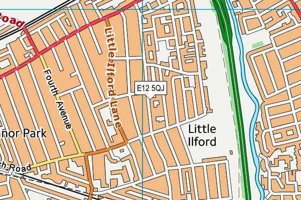 Dersingham Primary School map (E12 5QJ) - OS VectorMap District (Ordnance Survey)