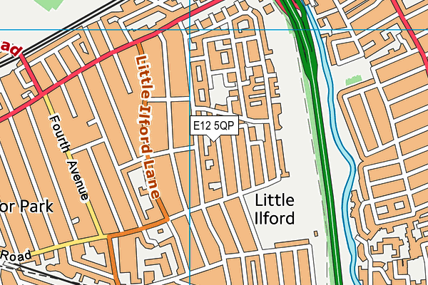 E12 5QP map - OS VectorMap District (Ordnance Survey)