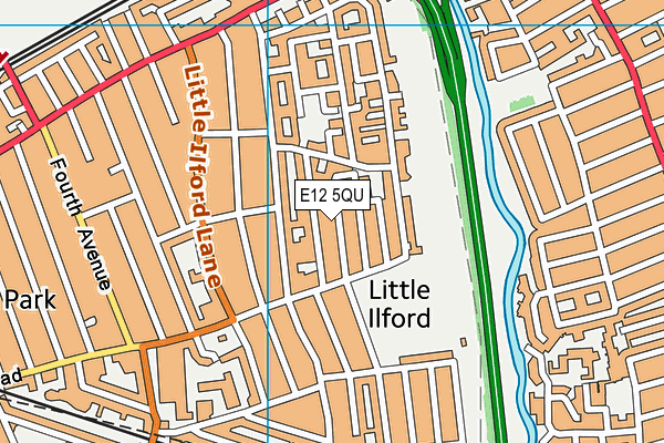 E12 5QU map - OS VectorMap District (Ordnance Survey)