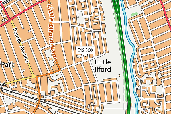 E12 5QX map - OS VectorMap District (Ordnance Survey)